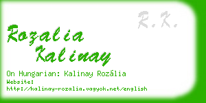 rozalia kalinay business card